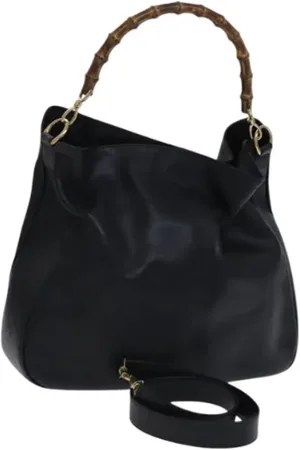 Gucci Pre-owned, Dame, Sort, ONE SIZE, Uld, Pre-owned Laeder gucci-tasker