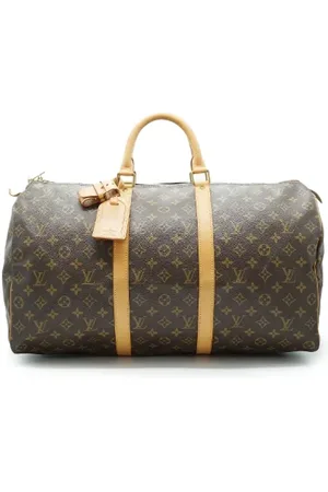 LOUIS VUITTON Pre-owned, Dame, Brun, ONE SIZE, Tyl, Pre-owned Laeder rejsetasker