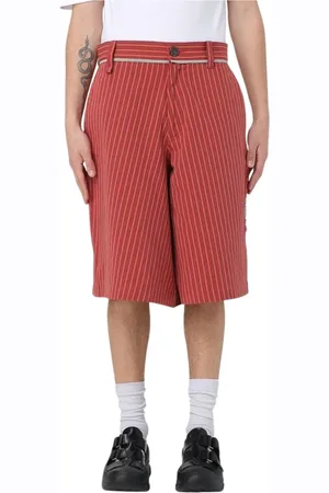 MARTINE ROSE Shorts, Herre, Rød, L, Uld, Højtaljede shorts med sidelommer