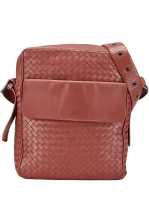 Bottega Veneta Pre-owned, Dame, Rød, ONE SIZE, Uld, Pre-owned Laeder skuldertasker
