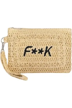 F**K Taske, Dame, , ONE SIZE, Logo Pochette med lynlåslukning