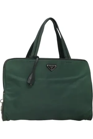 Prada Pre-owned, Dame, Grøn, ONE SIZE, Nylon, Pre-owned nylon hndtasker