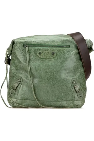 Balenciaga Pre-owned, Dame, Grøn, ONE SIZE, Uld, Pre-owned Laeder crossbody-tasker
