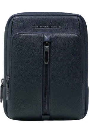 Piquadro Taske, Herre, Blå, ONE SIZE, Uld, Blå Skuldertaske med iPad Holder