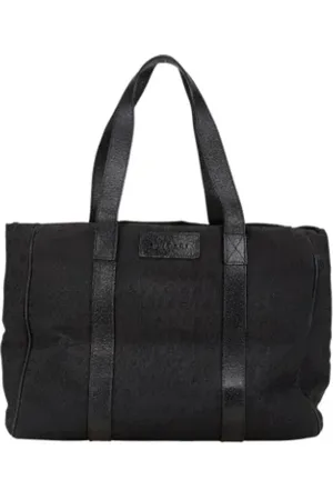 Bvlgari Pre-owned, Dame, Sort, ONE SIZE, Tyl, Pre-owned canvas håndtasker