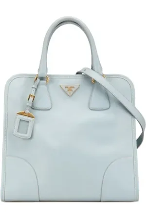 Prada Pre-owned, Dame, Blå, ONE SIZE, Uld, Pre-owned Laeder prada-tasker