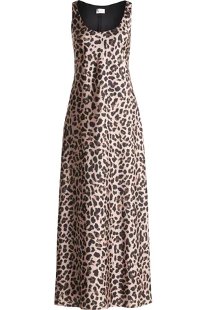 Vera Mont Kjole, Dame, Flerfarvet, M, Uld, Elegant Aftenkjole med Leoprint