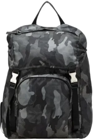 Prada Pre-owned, Dame, Flerfarvet, ONE SIZE, Nylon, Pre-owned nylon rygsaekke