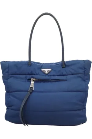 Prada Pre-owned, Dame, Blå, ONE SIZE, Nylon, Pre-owned nylon hndtasker