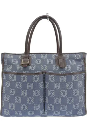 Loewe Pre-owned, Dame, Blå, ONE SIZE, Tyl, Pre-owned canvas håndtasker