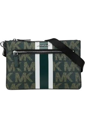 Michael Kors Pre-owned, Dame, Grøn, ONE SIZE, Uld, Pre-owned Laeder crossbody-tasker