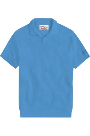 MC2 SAINT BARTH Top, Herre, Blå, XL, Bomuld, Bomuldspolo ensfarvet herre