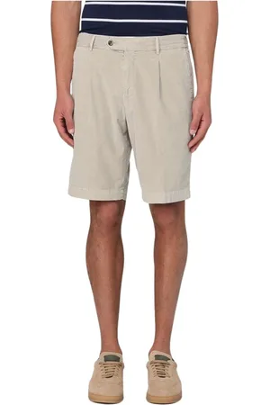 PT Torino Shorts, Herre, , L, Bomuld, Hvide Corduroy Casual Shorts