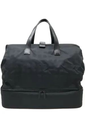 CHANEL Pre-owned, unisex, Sort, ONE SIZE, Nylon, Pre-owned Stof rejsetasker