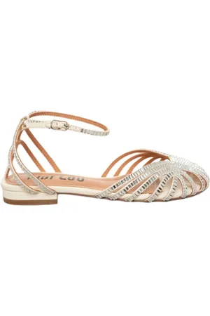 Bibi Lou Sko, Dame, Hvid, 38 EU, Læder, Hvid Juvel Flad Sandal
