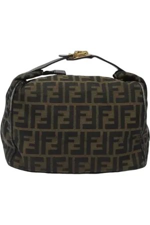 Fendi Pre-owned, Dame, Sort, ONE SIZE, Uld, Pre-owned Canvas fendi-tasker