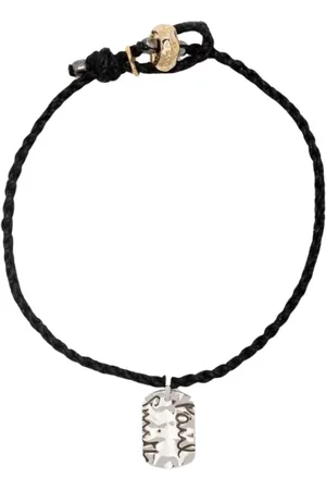 Paul Smith Tilbehør, Dame, Sort, ONE SIZE, Uld, Charmeret Vævet Armbånd Stilfuldt Herresmykke