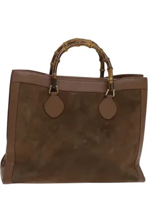 Gucci Pre-owned, Dame, Brun, ONE SIZE, Uld, Pre-owned Ruskind gucci-tasker