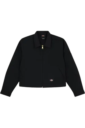 Dickies Jakke, Dame, Sort, XS, Bomuld, Cropped Uforet Jakke
