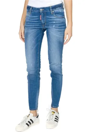 Dsquared2 Jeans, Dame, Blå, L, Denim, Klassiske Denim Jeans til Mænd