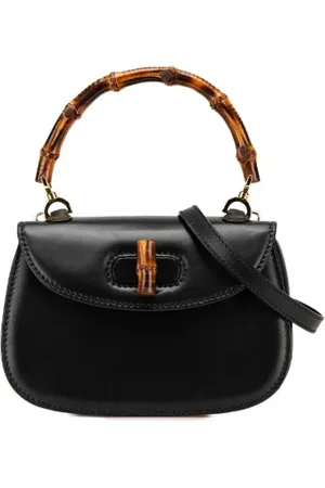 Gucci Pre-owned, Dame, Sort, ONE SIZE, Uld, Pre-owned Laeder gucci-tasker