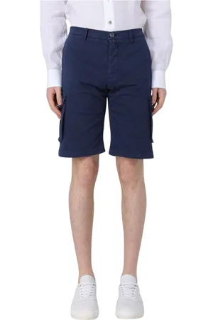 Kiton Shorts, Herre, Blå, W33, Uld, Klassiske uldbukser til mænd