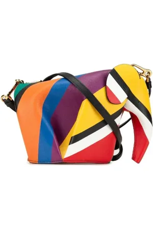 Loewe Pre-owned, Dame, Flerfarvet, ONE SIZE, Uld, Pre-owned Laeder crossbody-tasker