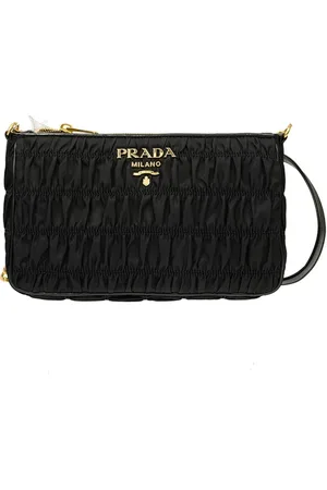 Prada Taske, Dame, Sort, ONE SIZE, Uld, Nylon Logo Skuldertaske