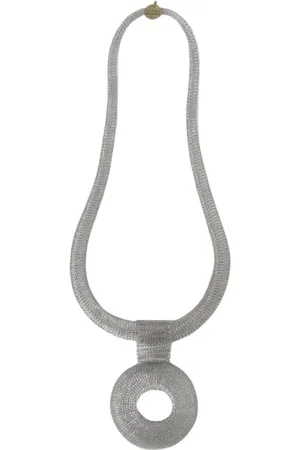 Maliparmi Tilbehør, Dame, Grå, ONE SIZE, Mesh Circle Pendant Necklace