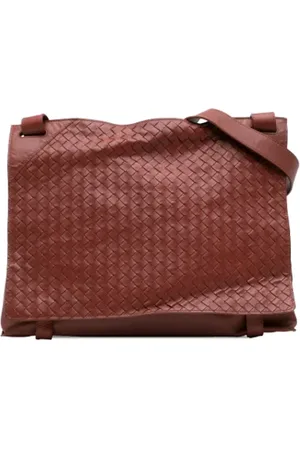 Bottega Veneta Pre-owned, Dame, Rød, ONE SIZE, Uld, Pre-owned Laeder crossbody-tasker