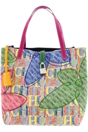 Carolina Herrera Taske, Dame, Flerfarvet, ONE SIZE, Uld, Låst M Jasmine Håndtaske