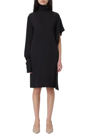 Sportmax Kjole, Dame, Sort, L, Elegant Sort High Neck Kjole