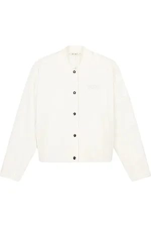 OLAF HUSSEIN Jakke, Dame, Hvid, S, Denim, Sun Denim Bomberjakke Off