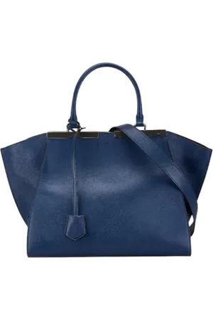 Fendi Pre-owned, Dame, Blå, ONE SIZE, Uld, Pre-owned Laeder fendi-tasker