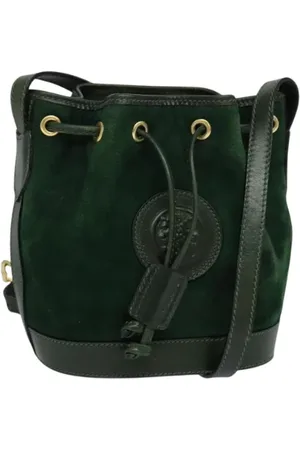 Fendi Pre-owned, Dame, Grøn, ONE SIZE, Uld, Pre-owned Ruskind fendi-tasker