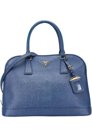 Prada Pre-owned, Dame, Blå, ONE SIZE, Uld, Pre-owned Laeder prada-tasker