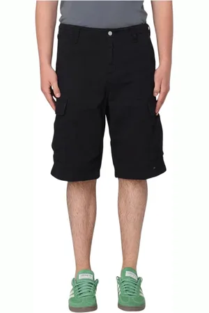 Carhartt Shorts, Herre, Sort, W34, Bomuld, Sorte Cargo Shorts Med Mange Lommer