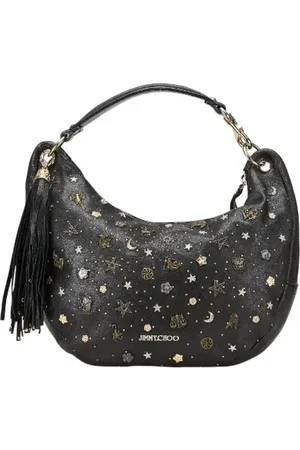 Jimmy Choo Pre-owned, Dame, Sort, ONE SIZE, Uld, Pre-owned Laeder skuldertasker