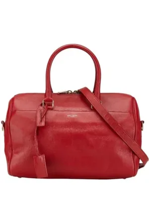 Saint Laurent Pre-owned, Dame, Rød, ONE SIZE, Uld, Pre-owned Laeder hndtasker