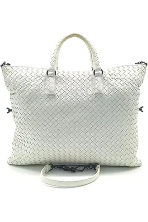Bottega Veneta Pre-owned, Dame, Hvid, ONE SIZE, Uld, Pre-owned Laeder hndtasker