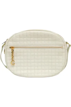 Céline Pre-owned, Dame, Hvid, ONE SIZE, Uld, Pre-owned Laeder celine-tasker