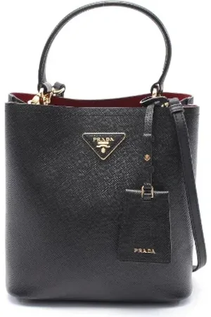Prada Pre-owned, Dame, Sort, ONE SIZE, Uld, Pre-owned Laeder prada-tasker