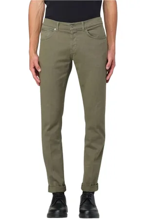Dondup Jeans, Herre, Grøn, W36, Uld, Hvid Slim Fit Jeans