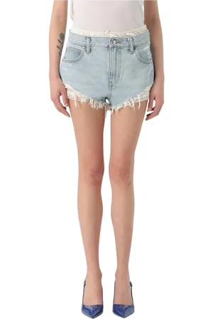 Alexander Wang Shorts, Dame, Blå, W26, Denim, Denim Blondekant Shorts