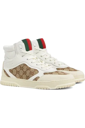 Gucci Sko, Dame, Flerfarvet, 36 EU, Hvide Sneakers Re-web High Stil