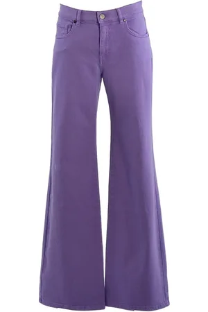 P.A.R.O.S.H. Bukser, Dame, Lilla, S, Denim, Lilla denim jeans med knaplukning