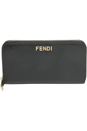 Fendi Pre-owned, Dame, Sort, ONE SIZE, Tyl, Pre-owned Laeder punge