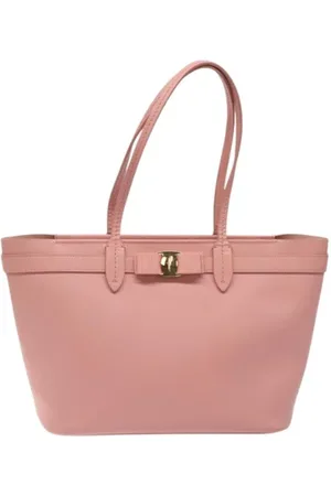 Salvatore Ferragamo Pre-owned, Dame, Lyserød, ONE SIZE, Uld, Pre-owned Laeder hndtasker