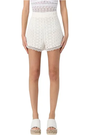 CHARO RUIZ IBIZA Shorts, Dame, Hvid, XS, Uld, Hvid Blonde Shorts Elegant Stil
