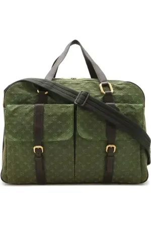 LOUIS VUITTON Pre-owned, unisex, Grøn, ONE SIZE, Uld, Pre-owned Canvas rejsetasker